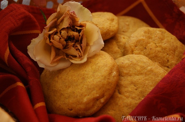 Рецепт тыквенно-творожное мягкое печенье