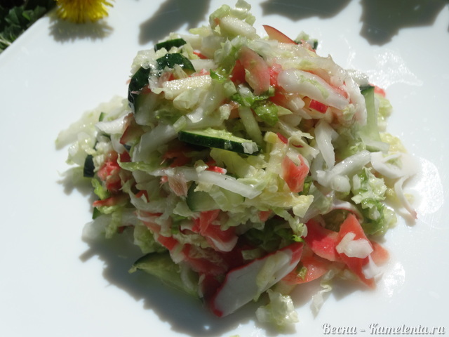 Рецепт салата с маринованным имбирём
