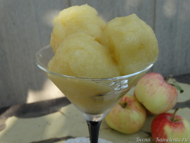 Рецепт медово-яблочного сорбета