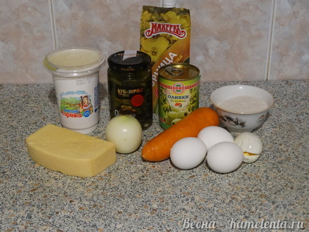 Приготовление рецепта Оливковый салат шаг 1