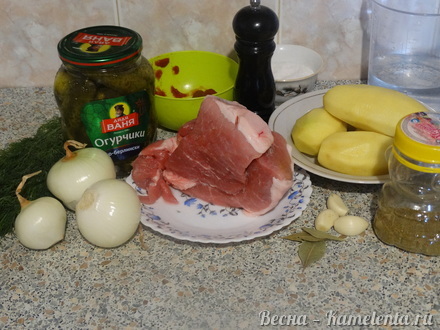 Приготовление рецепта Азу по-татарски шаг 1