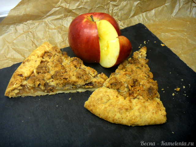 Рецепт яблочной галеты с грецким орехом