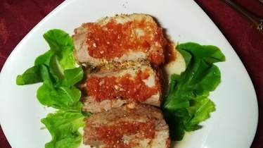Рецепт Запеченная свиная шейка в помидорном маринаде
