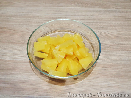 Приготовление рецепта Бисквит с ананасом шаг 6