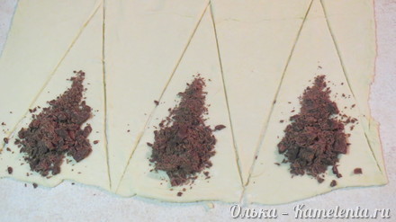 Приготовление рецепта Быстрые шоколадные рогалики шаг 3