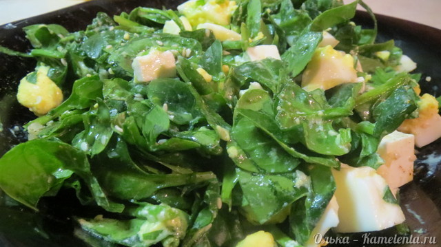 Рецепт салата со свежим шпинатом