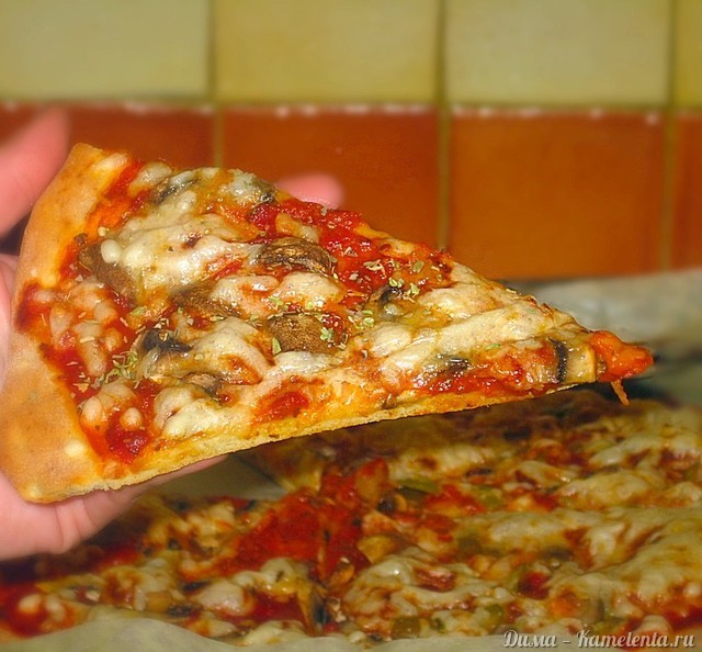 Рецепт пиццы на бездрожжевом тесте