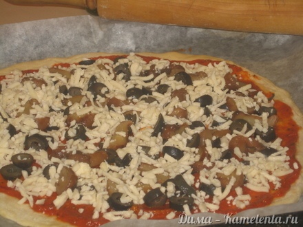Приготовление рецепта Пицца на бездрожжевом тесте шаг 7