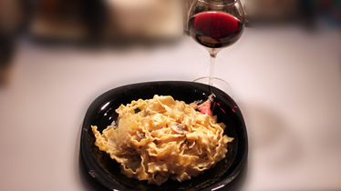 Рецепт Мафальдини в сливочном соусе с грибами