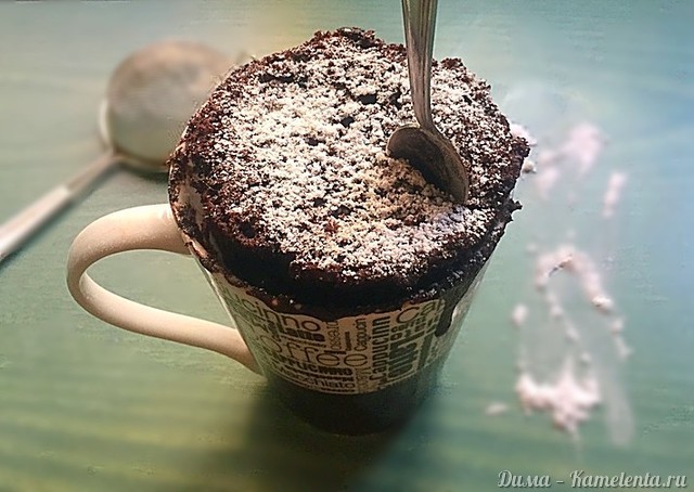 Рецепт шоколадного кекса в чашке &amp;#34;за 3 минуты&amp;#34;