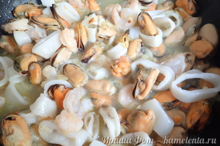 Приготовление рецепта Паста с морепродуктами шаг 5