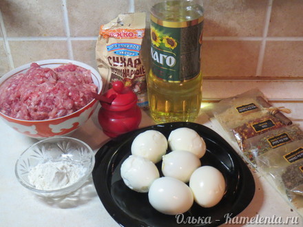 Приготовление рецепта Куриные зразы с яйцом и луком и &quot;Шотландское яйцо&quot; шаг 9