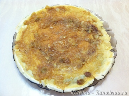 Приготовление рецепта Блинный пирог с яблоками и бананами  шаг 15