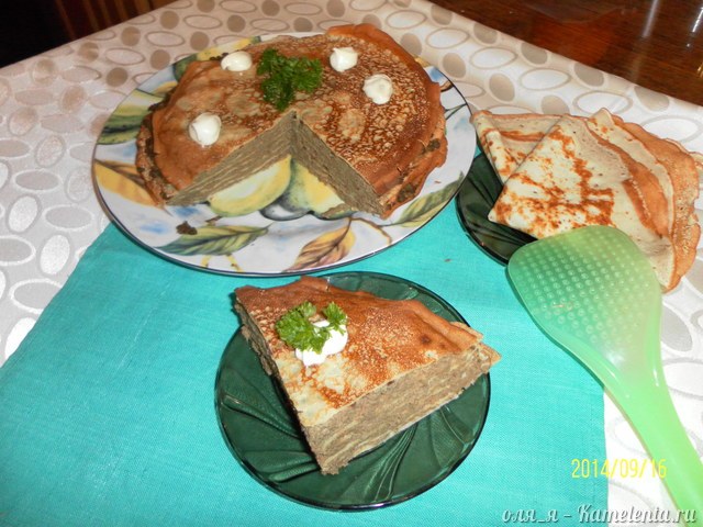Рецепт блинчато-печеночный торт