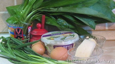 Приготовление рецепта Нежное клафути с черемшой и зеленым луком шаг 1