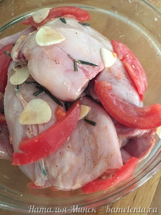 Приготовление рецепта Кролик с розмарином и помидорами шаг 3