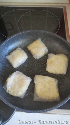 Приготовление рецепта Блинчики из рисовой бумаги с картофельным пюре шаг 16