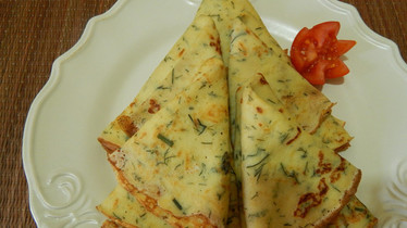 Рецепт Блинчики с сыром и зеленью