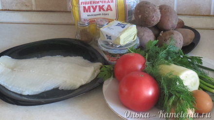 Приготовление рецепта Рыба с овощами в картофельной тарелке  шаг 1