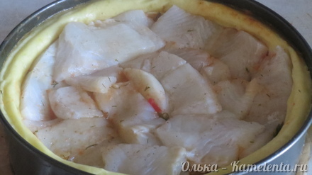 Приготовление рецепта Рыба с овощами в картофельной тарелке  шаг 16