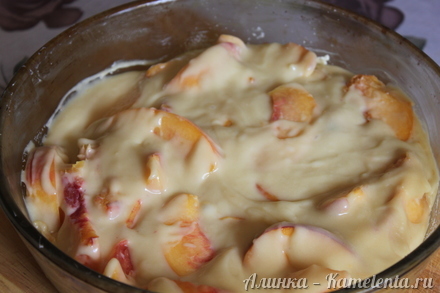 Приготовление рецепта Пирог с персиками шаг 9