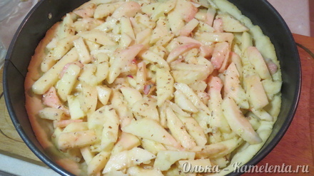 Приготовление рецепта Нормандский яблочный пирог шаг 12