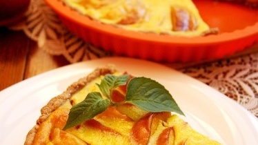 Рецепт Персиковый пирог с заливкой