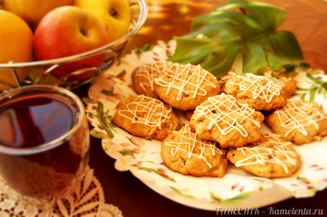 Рецепт мягкого печенья с яблоками