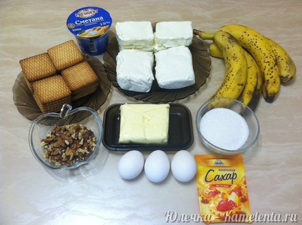 Приготовление рецепта Банановый чизкейк из творога шаг 1