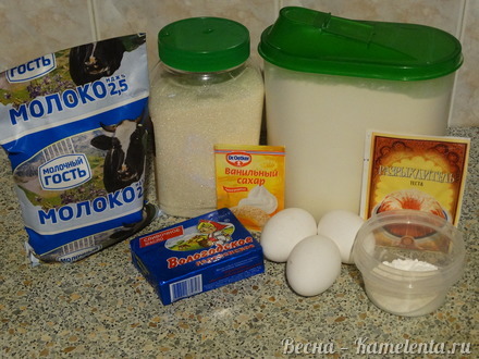 Приготовление рецепта Молочно-ванильный бисквит шаг 1