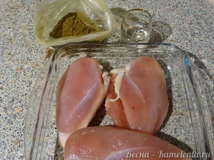 Приготовление рецепта Салат овощной  с вяленой куриной грудкой шаг 3
