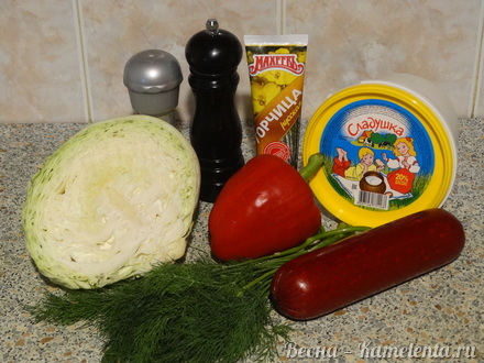 Приготовление рецепта Салат из молодой капусты с колбасой шаг 1