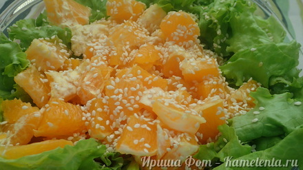 Приготовление рецепта Салат с креветками и апельсином шаг 5