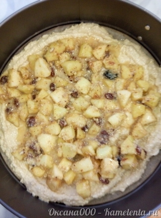 Приготовление рецепта Яблочный пирог с овсянкой шаг 4