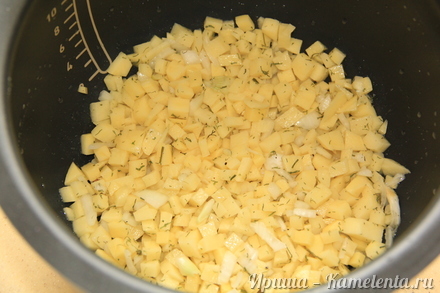Приготовление рецепта Картофельная запеканка  с фаршем в мультиварке шаг 4