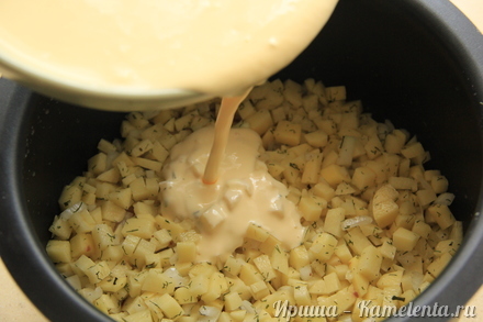 Приготовление рецепта Картофельная запеканка  с фаршем в мультиварке шаг 6