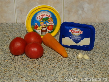 Приготовление рецепта Фаршированные помидоры плавленным сыром шаг 1