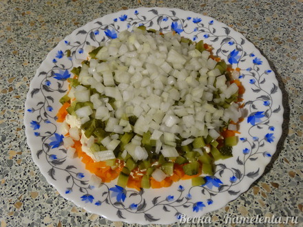 Приготовление рецепта Оливковый салат шаг 7
