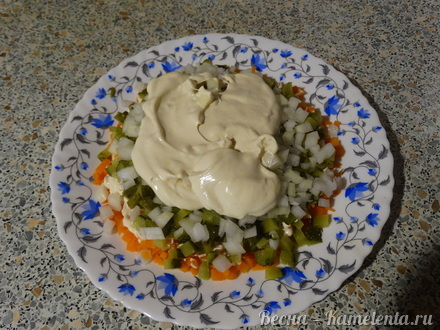 Приготовление рецепта Оливковый салат шаг 8