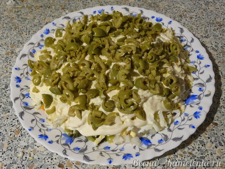 Приготовление рецепта Оливковый салат шаг 10