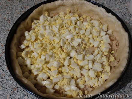 Приготовление рецепта Капустный пирог с молочной капустой шаг 11