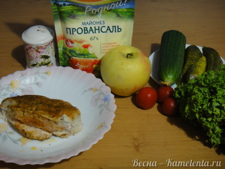 Приготовление рецепта Хрустящий салат с курочкой шаг 1