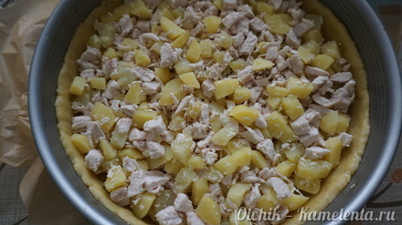 Приготовление рецепта Пирог с курицей и картофелем шаг 5