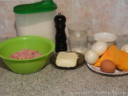 Приготовление рецепта Самса с мясом и тыквой шаг 1