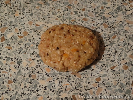 Приготовление рецепта Овсяное печенье с кунжутом шаг 6