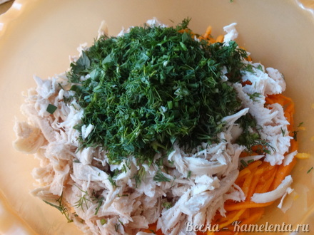 Приготовление рецепта Салат курочка с корейской морковью шаг 5