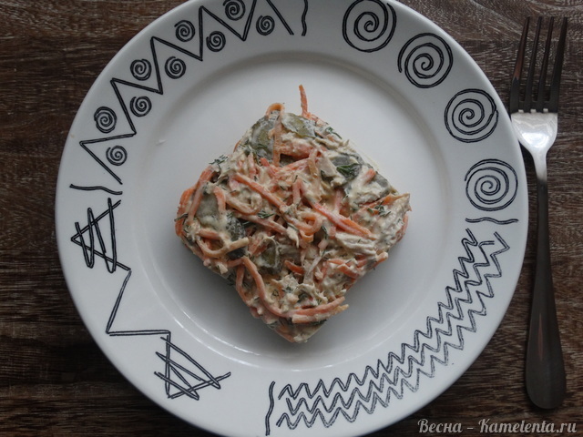 Рецепт салата с курицей и корейской морковью