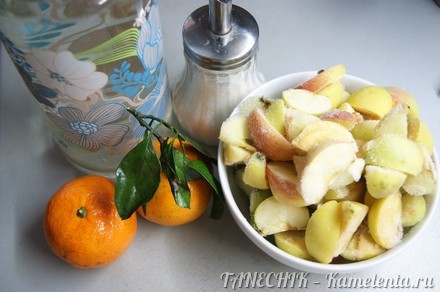 Приготовление рецепта Яблочно-мандариновый компот шаг 1