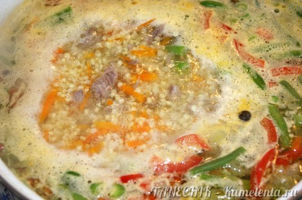Приготовление рецепта Суп с пшеном и зеленой фасолью шаг 7