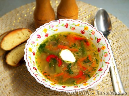 Приготовление рецепта Суп с пшеном и зеленой фасолью шаг 9